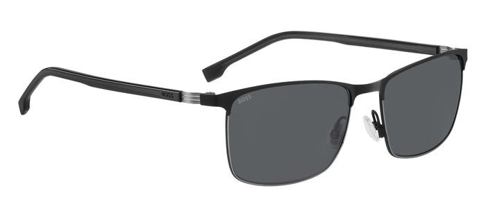 BOSS Ultra-Light Metal Rectangular Sunglasses