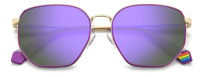 Polaroid Geometric Metal Sunglasses