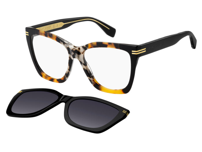 Marc Jacobs Square Optical Frame with Clip-On Sunglasses