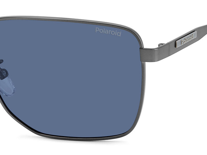 Polaroid Rectangular Metal Sunglasses