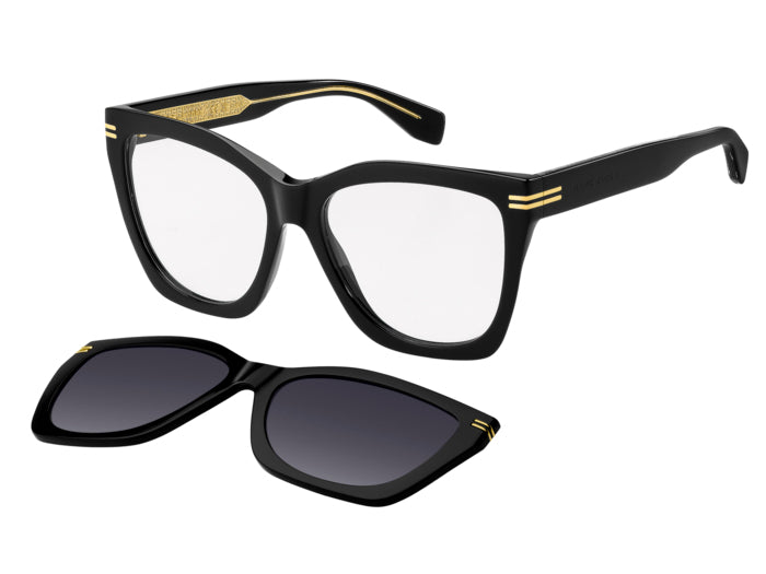 Marc Jacobs Square Optical Frame with Clip-On Sunglasses