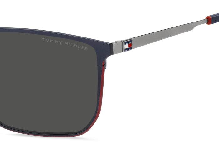 Tommy Hilfiger Titanium Geometric Square Metal Sunglasses