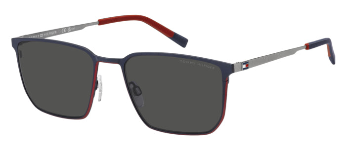 Tommy Hilfiger Titanium Geometric Square Metal Sunglasses