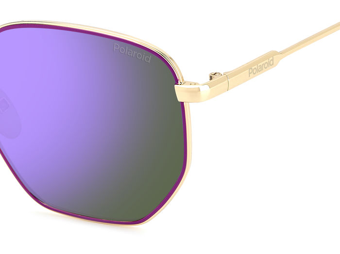 Polaroid Geometric Metal Sunglasses