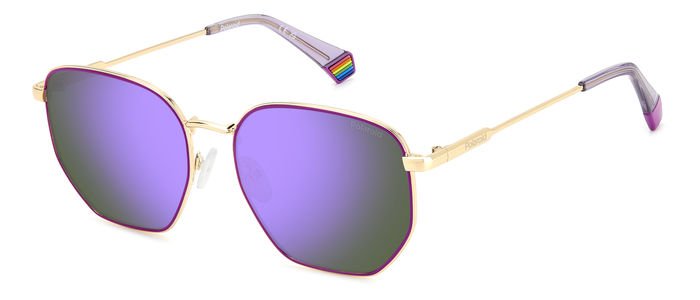 Polaroid Geometric Metal Sunglasses