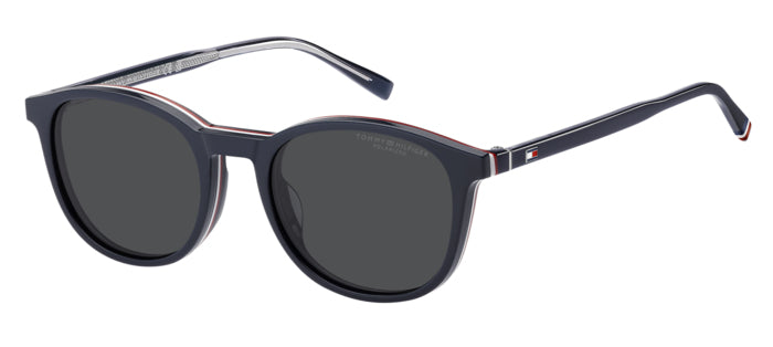 Tommy Hilfiger Round Optical Glasses with Polarized Clip-On
