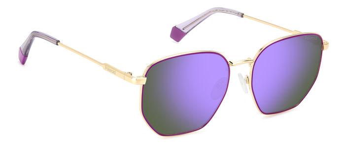 Polaroid Geometric Metal Sunglasses