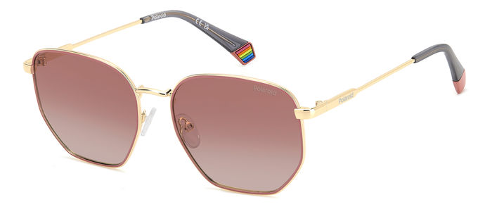 Polaroid Geometric Metal Sunglasses