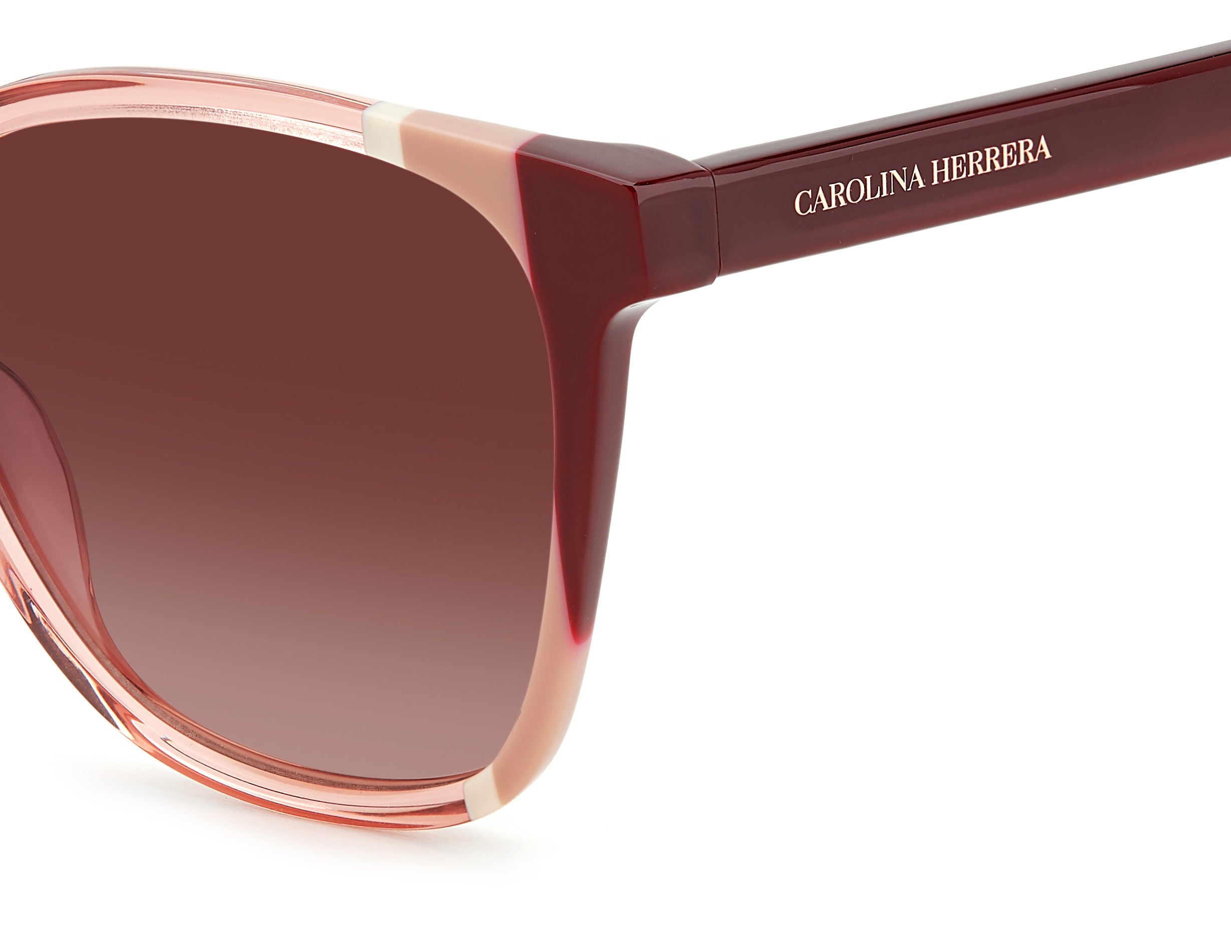 Carolina Herrera Round Stripe Sunglasses