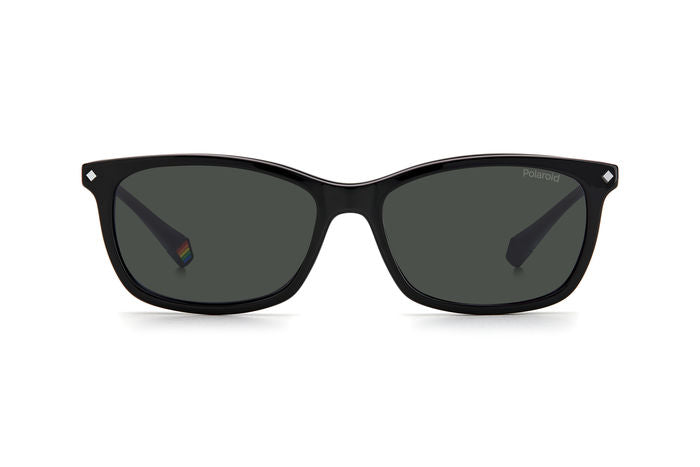 Polaroid Rectangular Opthalmic Frame & Clip-On Sunglasses