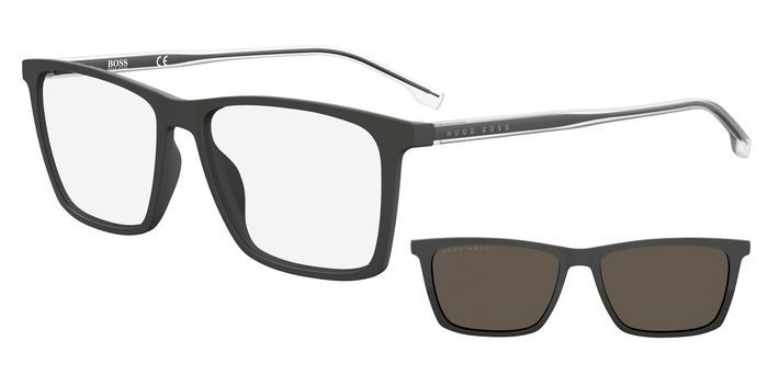 Hugo Boss Square Optical Glasses with Magnetic Clip-Ons
