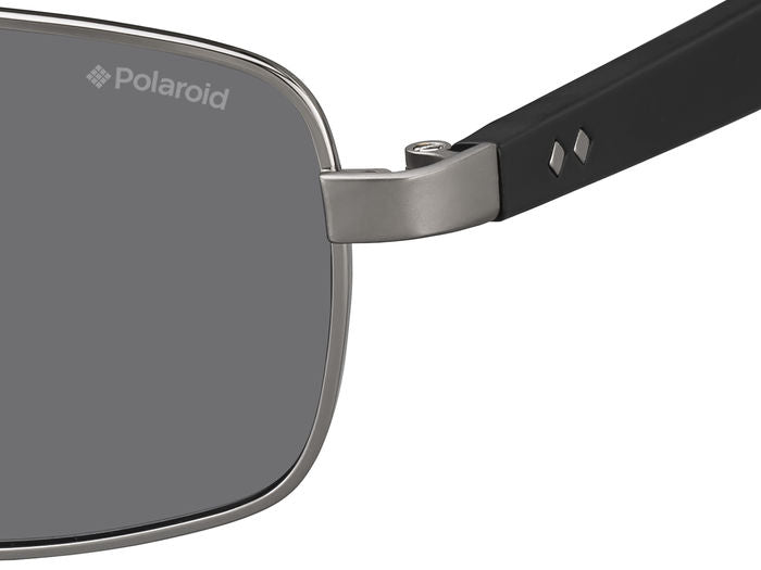 Polaroid Rectangle Metal Sunglasses