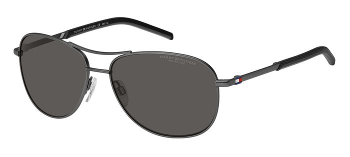 Tommy hilfiger best sale black aviator sunglasses